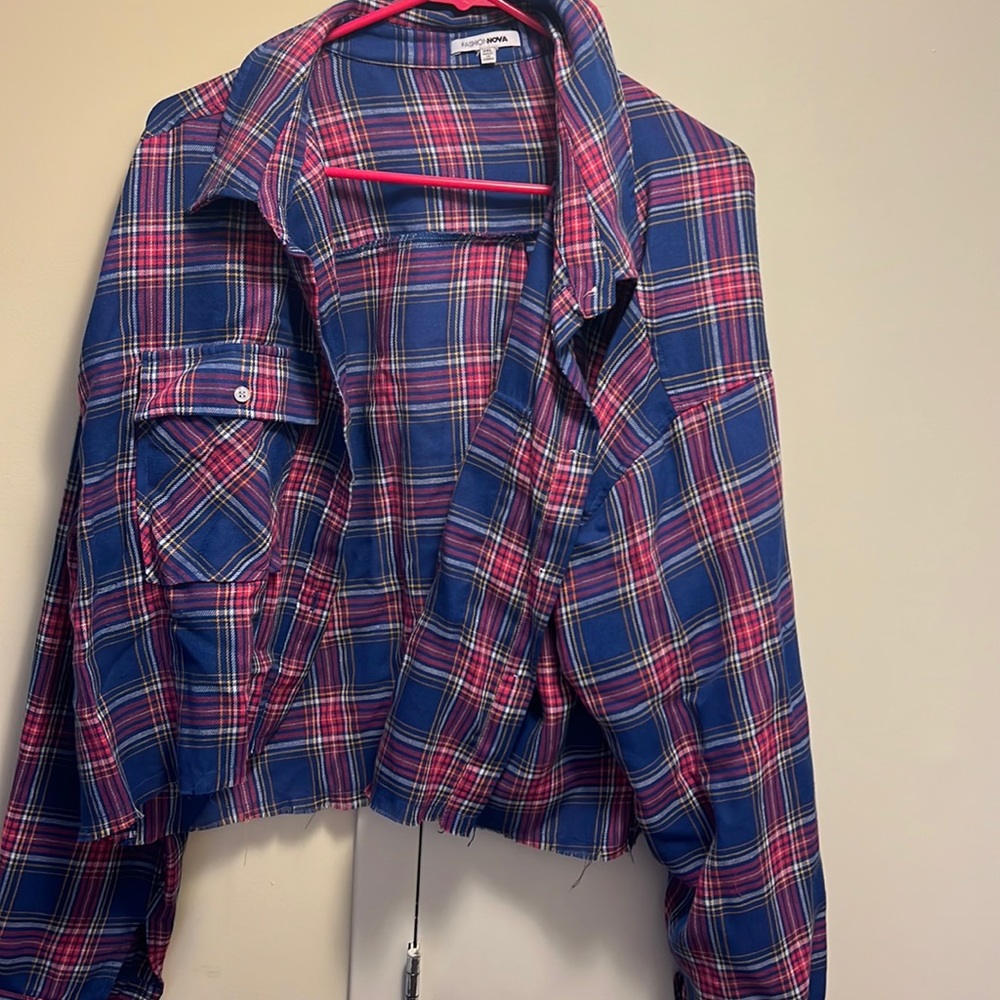 cropped flannel